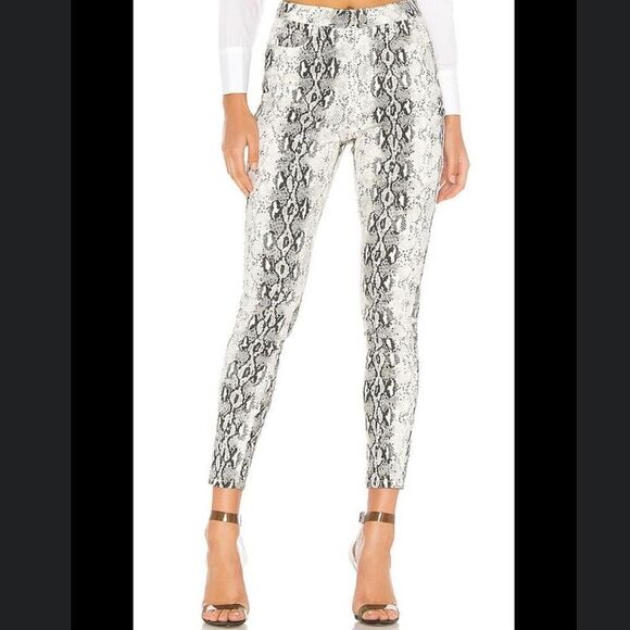 superdown Robyn Black and White Snake Print Pant Size 28 - Picture 4 of 11